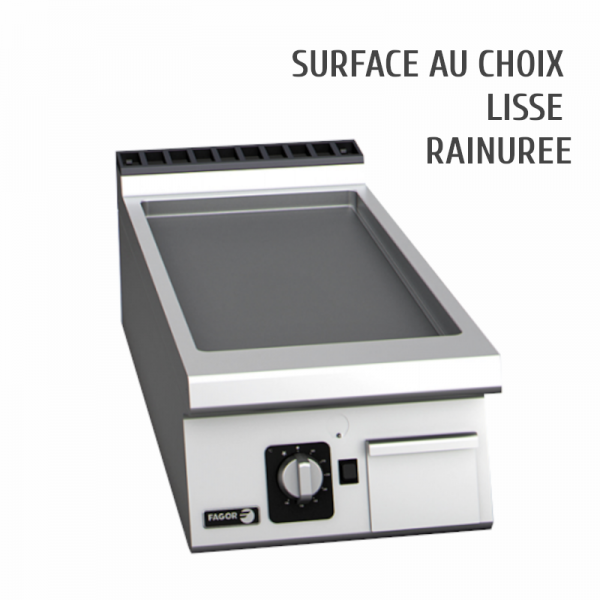 Plancha professionnelle gaz 40 cm Fagor - FT-G905-V-L-NG - acier carbone, 9.25 kW_0