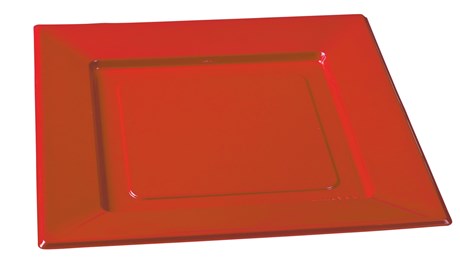 PLATEAU DE PRÉSENTATION JETABLE SOLIA ROUGE 31 X 31 CM (VENDU PAR 100)