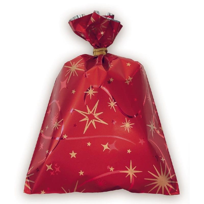 Pochette cadeau polypro avec rabat autocollant Orione rouge 16x21 cm - par 50_0