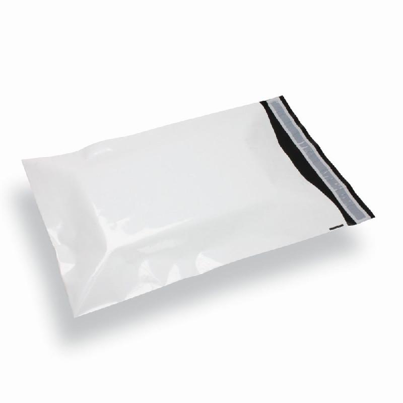 Pochette plastique opaque blanche indéchirable 31x41cm – par 100_0