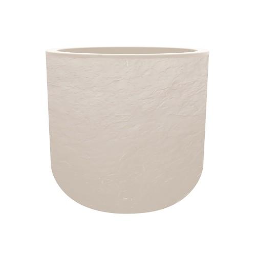 POT ROND VOLCANIA'UP - BEIGE CALCAIRE - DIAMÈTRE 38,5 CM - 32,5 LITRES - 13723 EDA PLASTIQUES