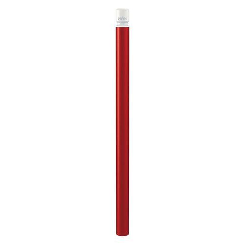 POTELET AGGLO HAUTE VIS. Ø 76 MM ZINC ROUGE 3004/BLANC 9010 - PROCITY