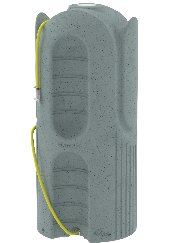 Récupérateur d'eau de pluie hors sol - 800 L - Polyéthylène recyclable - Beige ou Gris_0