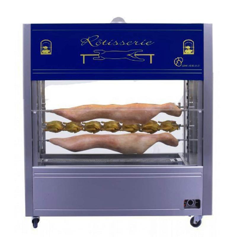 Rôtissoire à broche gaz mechoui 6 géant inox (Couleur: Bleu Réf - MECHOUIG6-5010-bl-12)_0