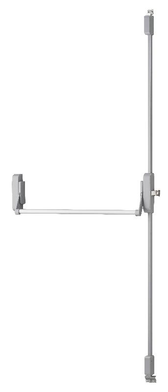 Serrure antipanic 3 points haut et bas réversible - laqué gris - barre aluminium 1,15m recoupable - porte maxi 1150 mm - norme CE NF EN1125 - THIRARD_0