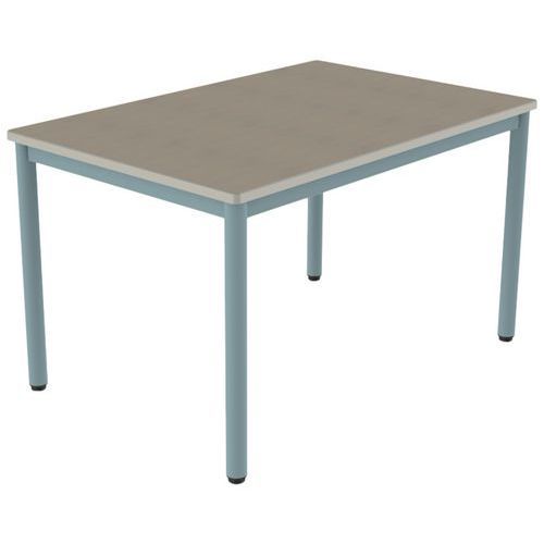TABLE CARÉLIE 120X80 T5 STR POLY. ÉRABLE GOTLAND BEIGE/LAGON - MOBIDECOR