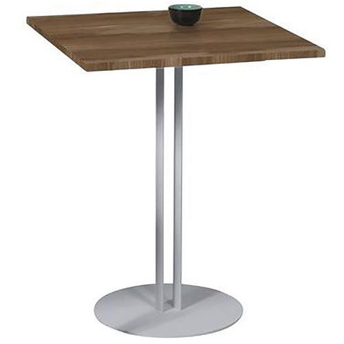 TABLE ROXANE PIÈT. 2 TUBES 60 X 60 CM CHÊNE COLORADO/ GRIS