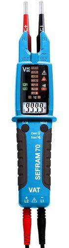 TESTEUR DE TENSION VAT IP2X AVEC PINCE DE COURANT À MACHOIRE OUVERTE INTÉGRÉE - 1000V