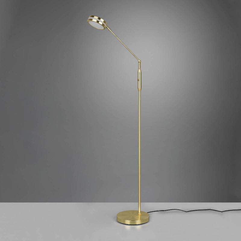 TRIO LIGHTING LAMPE SUR PIED LED FRANKLIN, VARIATEUR, LAITON MAT