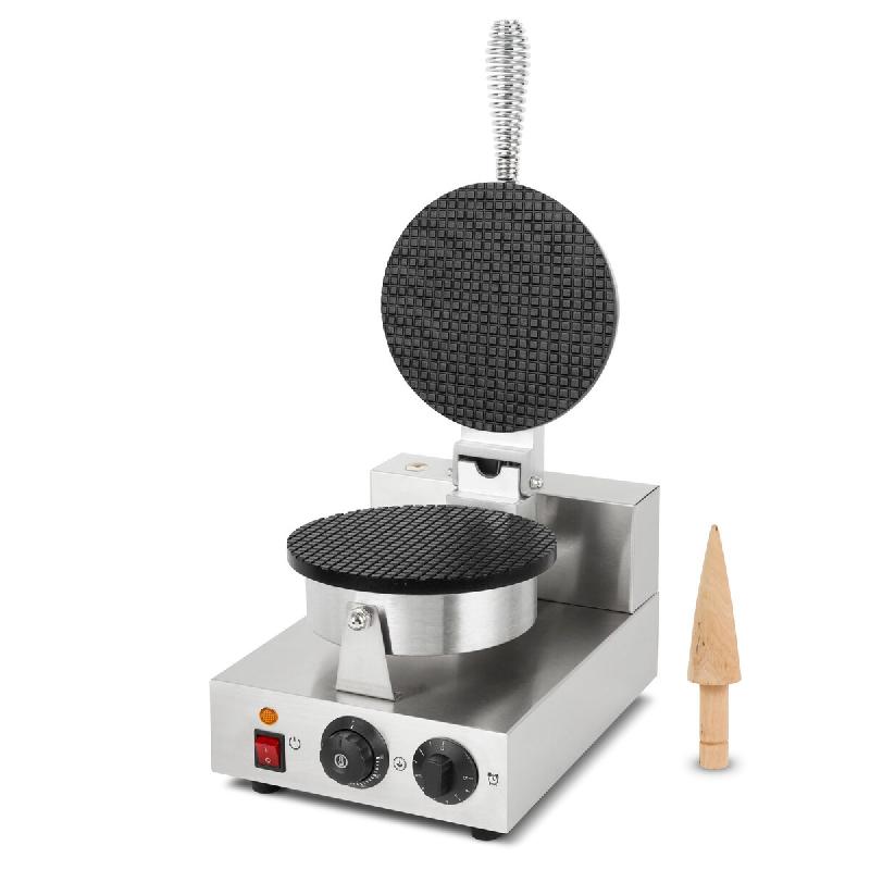 VERTES Gaufrier, Appareil à Cornets de Glace Professionnel, 24 Pièces/Heure, Cône de Moulage inc., Réglable 0-300°C, Minuterie, Anti-Adhérent -_0
