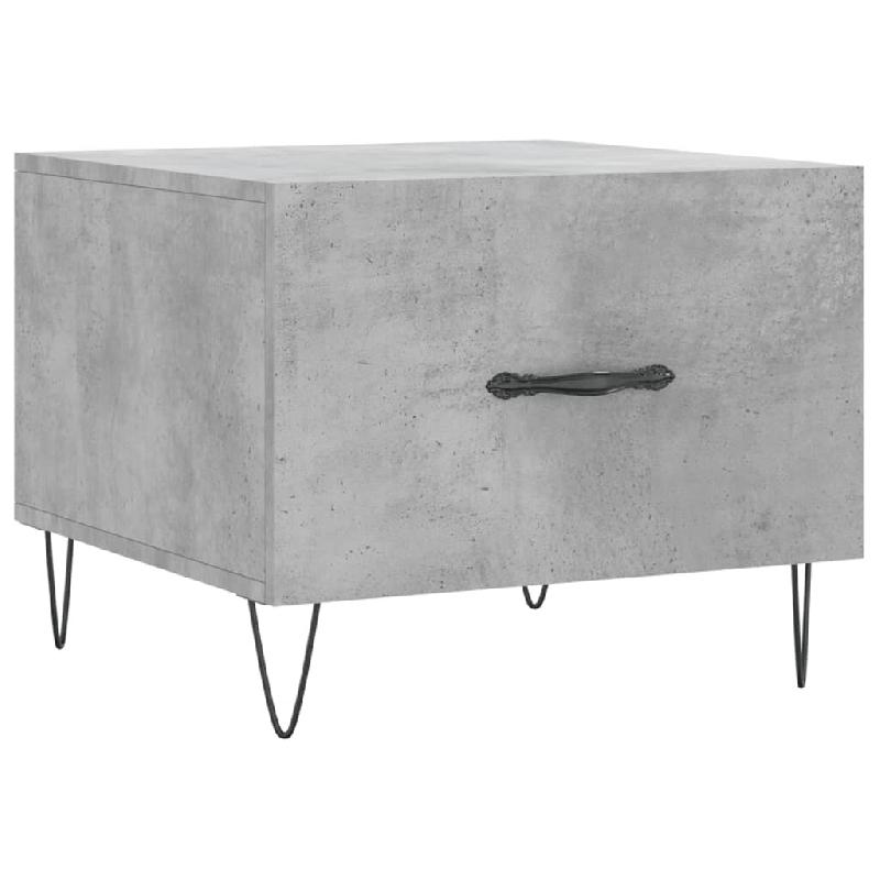 VidaXL Table basse gris béton 50x50x40 cm bois d'ingénierie Modèle Aero Panorama Nord - 829388_0