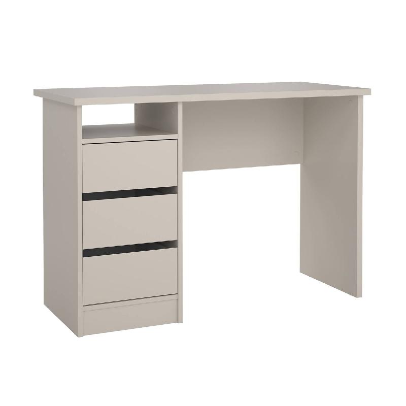 WellHome - Bureau avec 3 tiroirs en coloris Beige grisâtre 110 x 49 x 76 cm - Tormes - beige multi-matériau WH17782_0