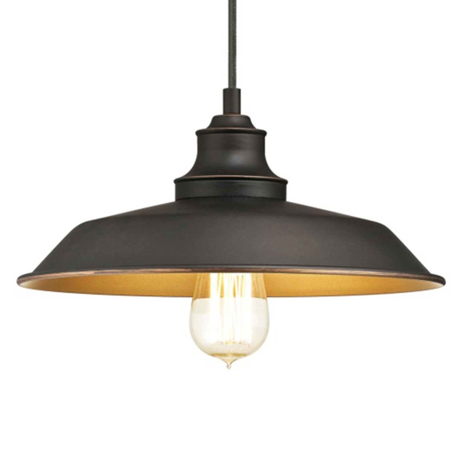 WESTINGHOUSE SUSPENSION IRON HILL, NOIRE, 1 LAMPE