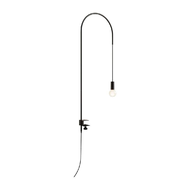 Zafferano - Lampe de table filaire avec pince, pivotante à 200, H152 cm, métal peint, ampoule E27 max 60W incluse - Noir - noir 8054346790127_0