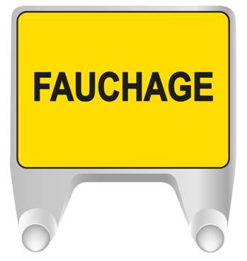 30009 - Panneau de chantier KC1 fauchage - plastique - 600 x 800 mm_0