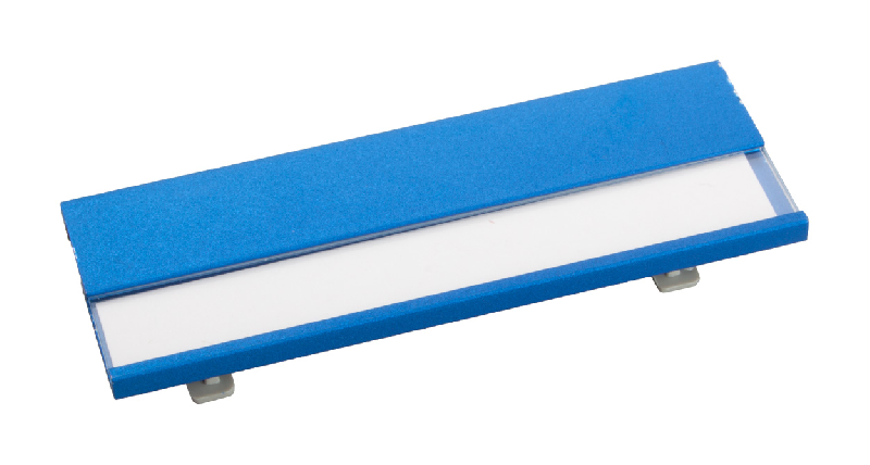 Badge identifiant en aluminium - papier remplaçable - couleur bleue - poids 9g_0