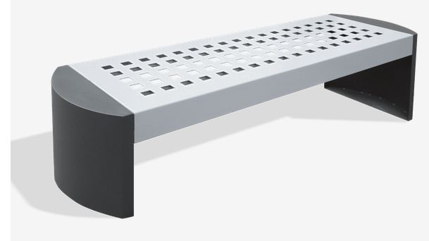 Banc public en acier galvanisé - modèle Trau UM396E - traitement Ferrus anticorrosion_0
