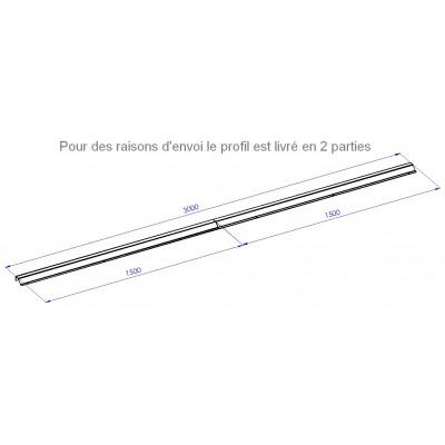 Barre de seuil rénovation pour sol plat en acier - 2,5m ou 3m - Spadone_0