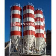 Silo à ciment boulonné - CS-200 - Constmach - 200 tonnes avec plate-forme de maintenance entre les pieds_1