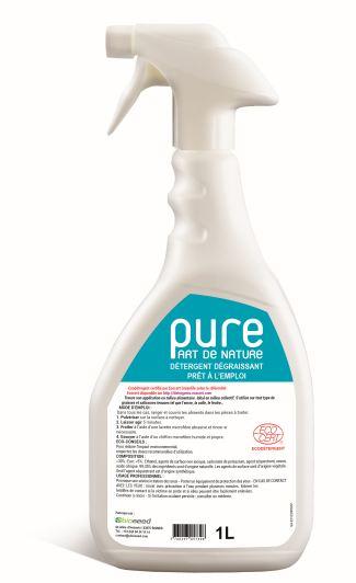 Détergent dégraissant prêt à l'emploi - Ecocert* - Non parfumé - Spray 1L - PUREGRAISPAE1_0