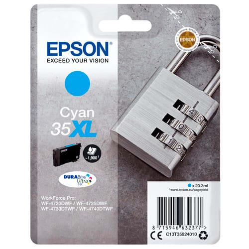 Epson cartouche jet d'encre durabrite ultra cyan xl ''cadenas'' 35 (t3592) - c13t35924010_0