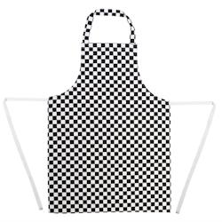 Whites Chefs Clothing Tablier bavette Whites carreaux noirs et blancs - multi-matériau A275_0