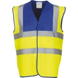 Gilet haute visibilité YOKO bleu royal|jaune T.XXL Yoko - XXL polyester 6933883203746_0