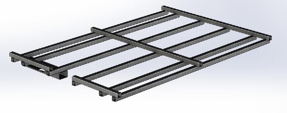 Grille antichute ouvrante pour lanterneau Passadôme - 85 x 85 cm - Réf. GRILLE 85X85 PAS_0