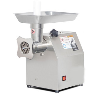 Hachoir à viande électrique professionnel - 750W - 120 kg/h - Trémie inox - Transmission par engrenages à bain d'huile_0