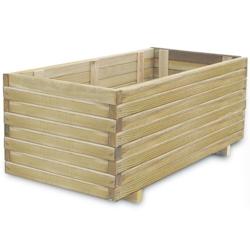 Helloshop26 - Jardinière lit surélevé plantes fleurs jardin rectangulaire 100 x 50 x 40 cm bois 02_0001268 - 3000076381536_0