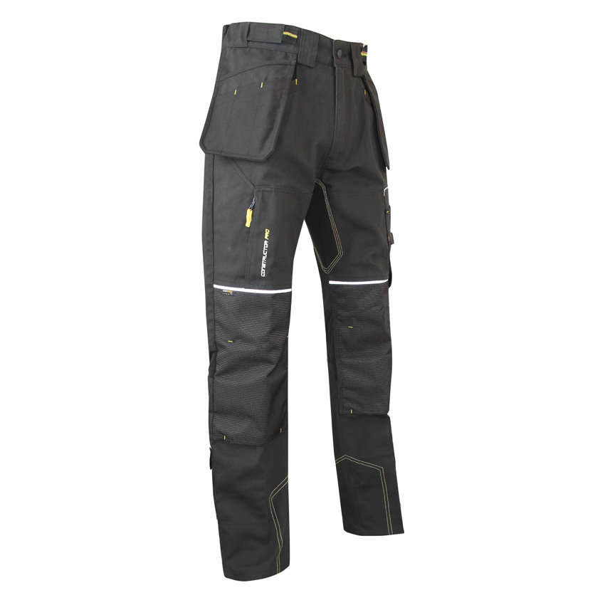 Pantalon de sécurité ETABLI Canvas - Poches genouillères Cordura - Gris carbone - PCP24-38 - LMA_0