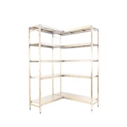 SimonRack Étagère en acier inoxyable corner SIMONINOX 5 plateaux 1600x1260x500 mm (haut x largeur x profondeur) - 8425437075940_0