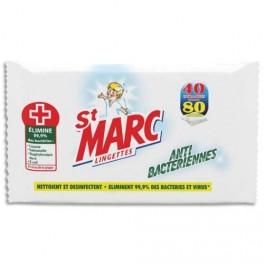 ST MARC PAQUET DE 80 LINGETTES ANTIBACTÉRIENNES