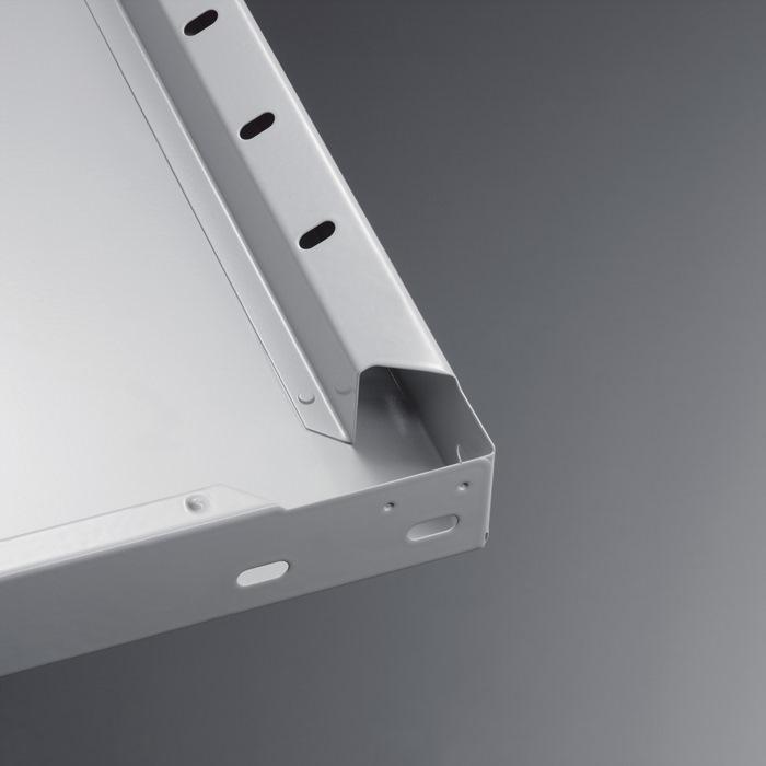 Tablette l.1000xP500 mm - capacité 150 kg - tôle acier argent galvanisé - pour étagères à emboîter - 2 pièces/UE META_0