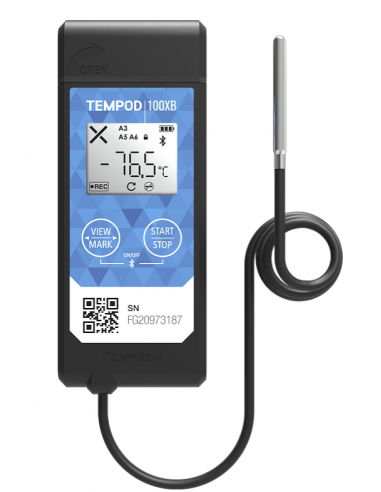 Tempod 100XB - Enregistreur de température Bluetooth avec sonde externe -100°C - Rapports PDF automatiques_0