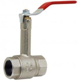Vanne à sphère laiton F/F monobloc avec prolongateur - poignée acier plate rouge 204RL - Réf. 204RL Alpine - Chauffage et climatisation_0