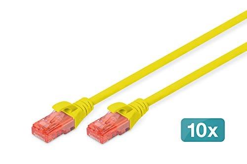 DIGITUS DK-1617-0025-Y-10 CÂBLE DE RÉSEAU JAUNE 0,25 M CAT6 U/UTP (UTP_0