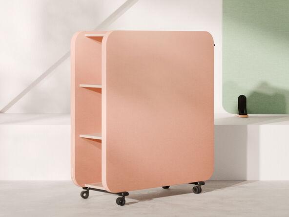 Rangement acoustique sur roulettes Elea déplaçable facilement et personnalisable_0