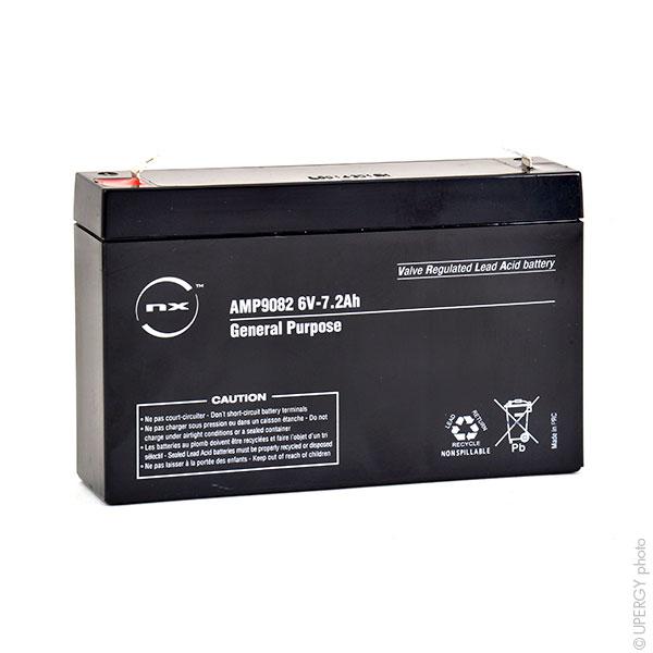 BATTERIE PLOMB AGM NX 7.2-6 GENERAL PURPOSE 6V 7.2AH F4.8_0