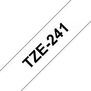 Brother Ruban adhésif d'étiquetage TZe-241, noir sur fond blanc, 18 mm x 8 m_0