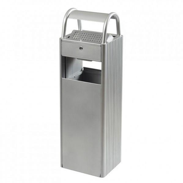 Cendrier poubelle extérieur en acier anti-UV - 6L mégots / 30L déchets - Marque Rolléco_0