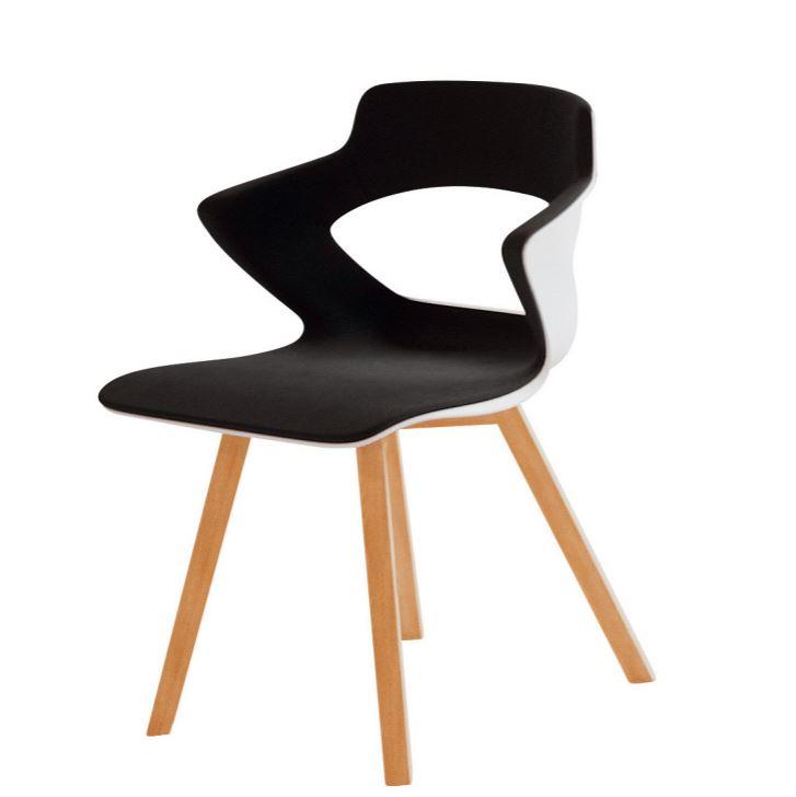 Elican chaise coque et pieds bois_0