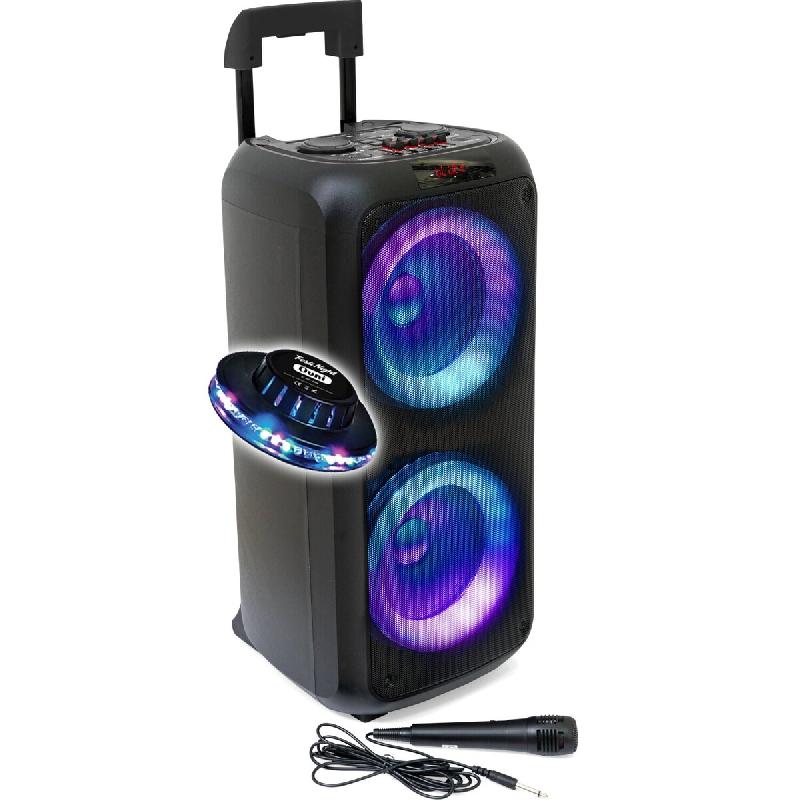 Enceinte Active Sono DJ IBIZA VENUS600 - LUMINEUSE KARAOKE 2 x 8