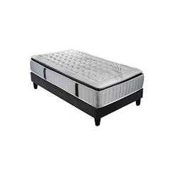 Ensemble  Matelas Ressorts ensachés + Sommier Bois 90x200 cm PHIGALIE OLYMPE LITERIE - blanc Mousse à mémoire de forme 4VP.PIL.K15.0920_0