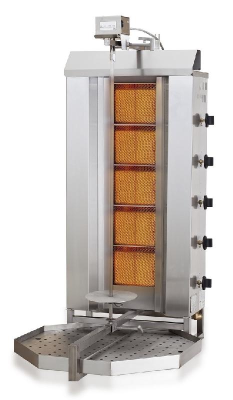 Machine gyros gril de gaz moteur au-dessus 5 zones de chauffage - 7049.0015_0