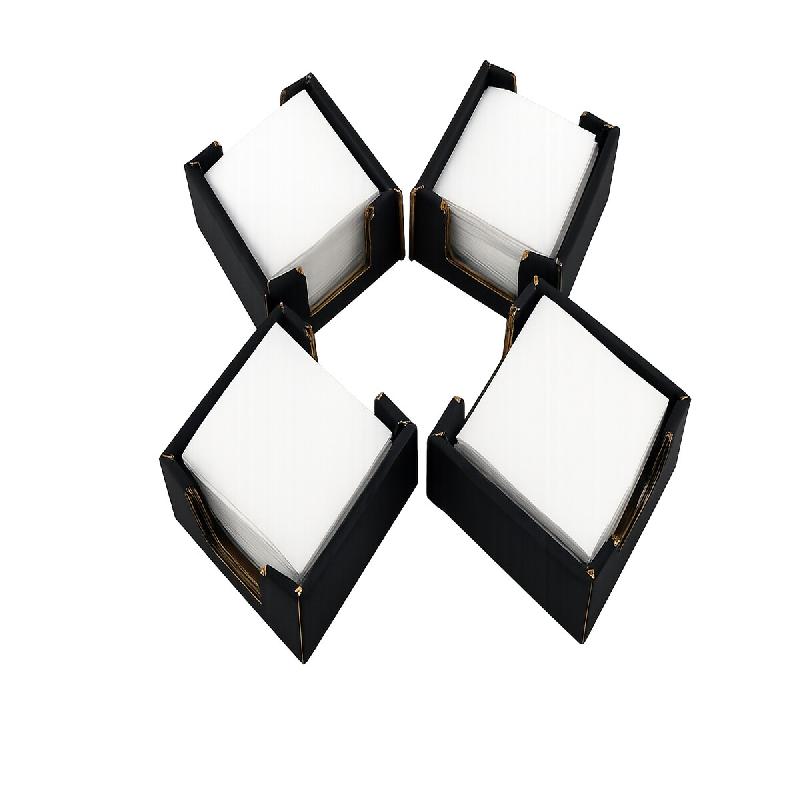 Hostelnovo del Valles Hostelnovo – Lot de 4 porte‑serviettes en carton noir + 100 serviettes blanches - multicolore en carton 8436604775273_0