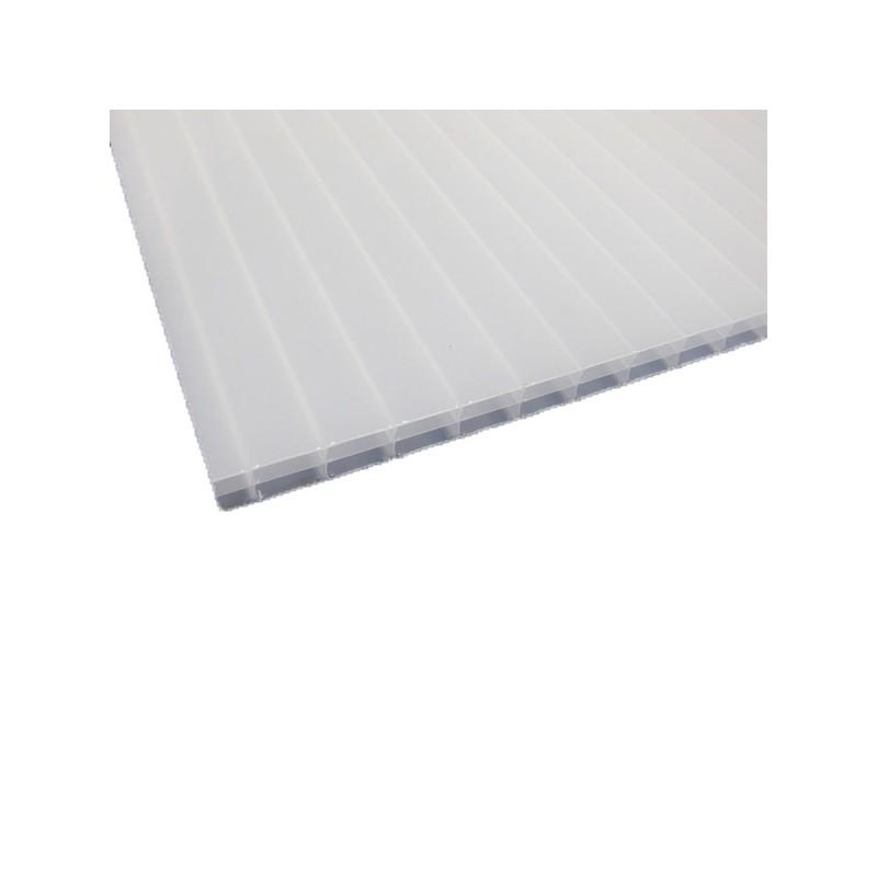Plaque polycarbonate alvéolaire 4mm - Coloris - Translucide, Largeur - 105  cm, Longueur - 50 cm