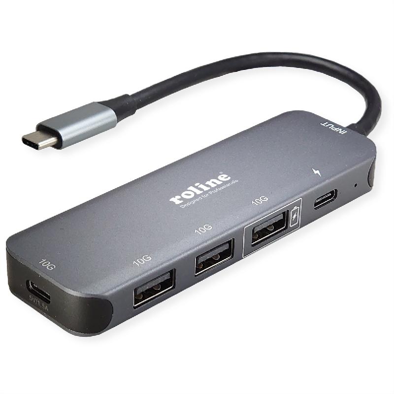 ROLINE Hub USB 3.2 Gen 2, 4 ports, prise type C_0