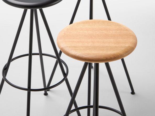 Tabouret haut assise bois massif Inclass_0