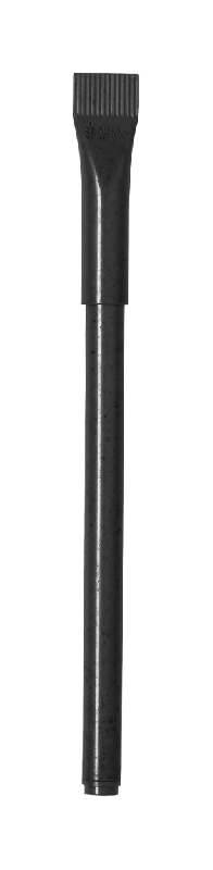 Stylo à bille en plastique écologique - Paille de blé - Capuchon assorti - Encre bleue_0